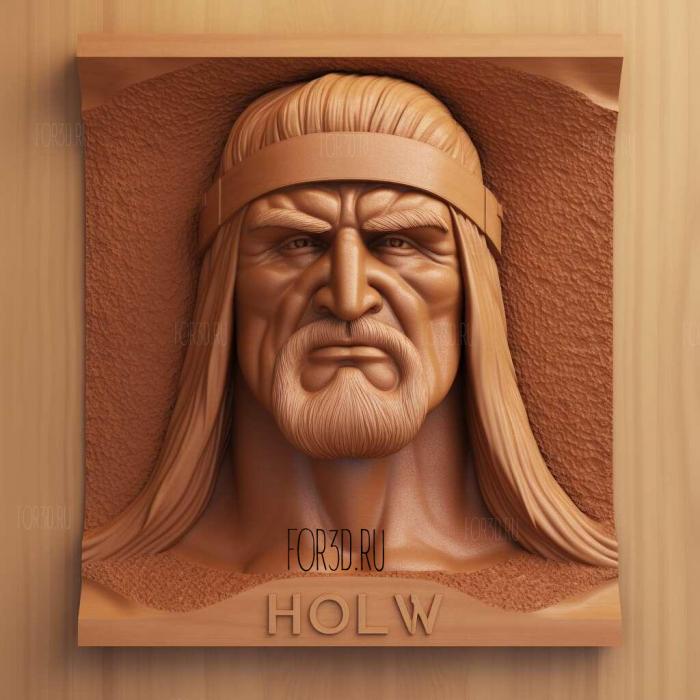 Hulk Hogan 1 stl model for CNC